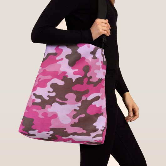 Roze Camouflage Crossbody Tas (Dichtbij)