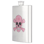 Roze Camouflage Cull Skull en Crossbones Kolf Heupfles (Links)