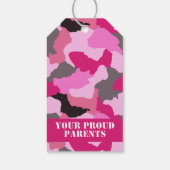 Roze Camouflage Custom Merry Xtmas Cadeaulabel (Achterkant)