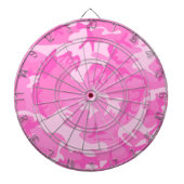 Roze camouflage Dart Board Dartbord (Voorkant)