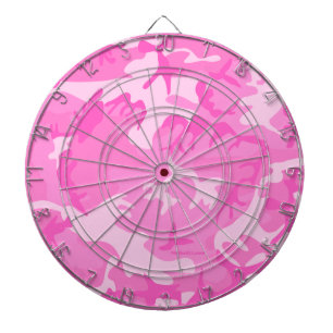 Roze camouflage Dart Board Dartbord