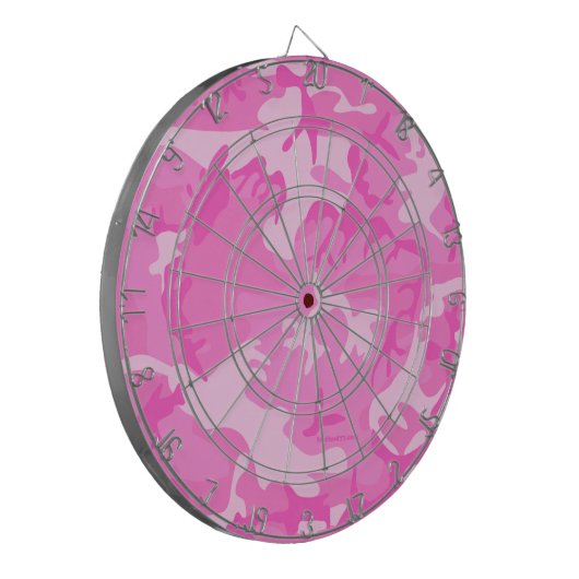 Roze camouflage Dart Board Dartbord (Voorkant Links)