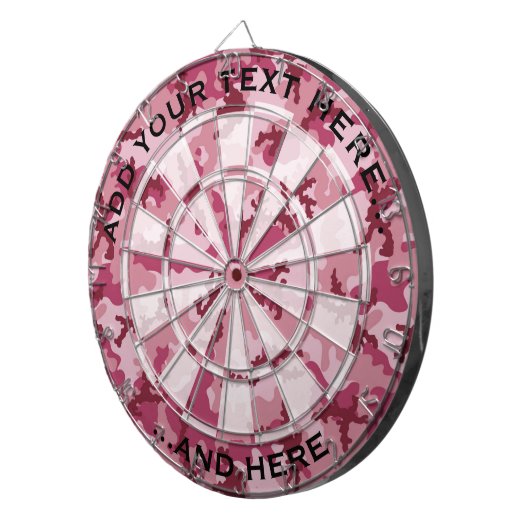 Roze camouflage dartbord (Voorkant Rechts)