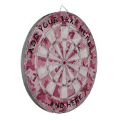 Roze camouflage dartbord (Voorkant Links)