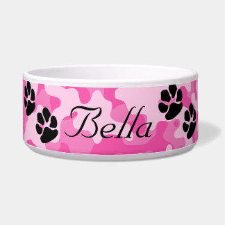 Roze Camouflage Dog Bowl Voerbakje