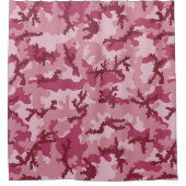 Roze camouflage douchegordijn (Voorkant)