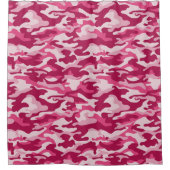Roze Camouflage Douchegordijn (Voorkant)