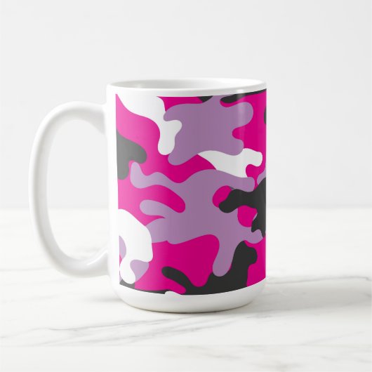 Roze Camouflage Drank Reizen Koffiemok (Links)