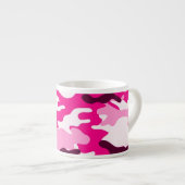 Roze camouflage Espresso Mok (Voorkant rechts)