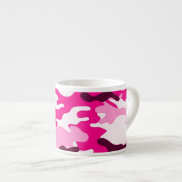 Roze camouflage Espresso Mok