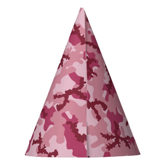 Roze camouflage feesthoedjes (Achterkant)