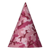 Roze camouflage feesthoedjes (Links)