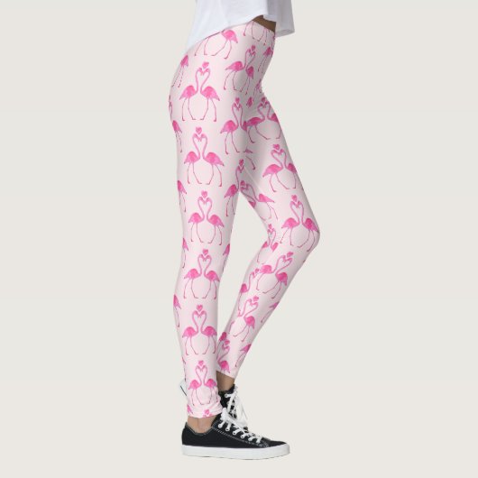 Roze Camouflage Flamingo Valentijnsdag Leggings (Rechts)