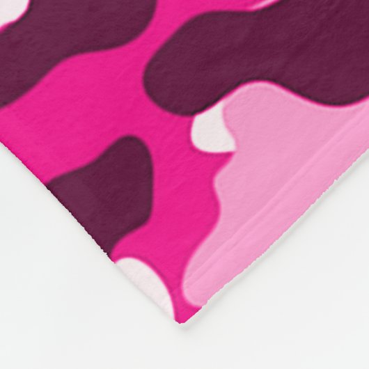 Roze Camouflage Fleece Blanket (Hoek)