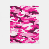 Roze Camouflage Fleece Blanket (Voorkant)