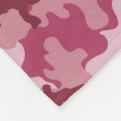 Roze camouflage fleece deken (Hoek)