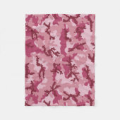 Roze camouflage fleece deken (Voorkant)