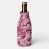 Roze camouflage flesjeskoeler (Fles Voorkant)