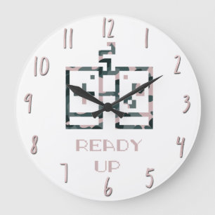 Roze Camouflage Game Controller klaar voor gamer Grote Klok