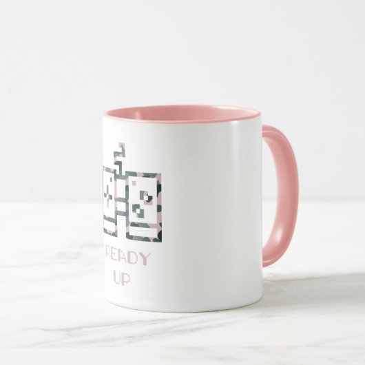 Roze Camouflage Game Controller klaar voor gamer Mok (Voorkant rechts)