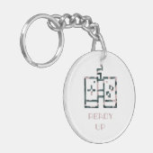 Roze camouflage gamecontroller klaar om te spelen  sleutelhanger (Voorkant Links)