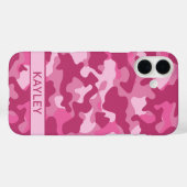 Roze Camouflage Gepersonaliseerd Case-Mate iPhone Case (Achterkant (horizontaal))