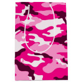 Roze camouflage Gift Bag Medium Cadeauzakje (Voorkant)