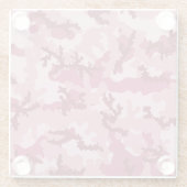 Roze camouflage glazen onderzetter (Achterkant)