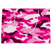Roze camouflage Grote Gift Bag Groot Cadeauzakje (Voorkant)