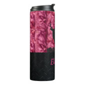 Roze Camouflage Herten Jacht Naam Vrouwen Tumbler Thermosbeker (Gedraaid links)