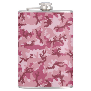 Roze camouflage heupfles
