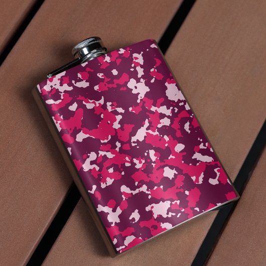 Roze Camouflage Heupfles