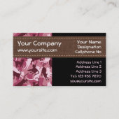 Roze Camouflage horizontaal Visitekaartje (Voorkant)