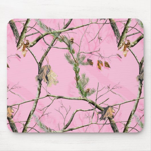 Roze Camouflage Hunting Girl - Echte Muismat (Voorkant)