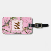 Roze Camouflage Hunting Girl Real Bagagelabel (Voorkant horizontaal)