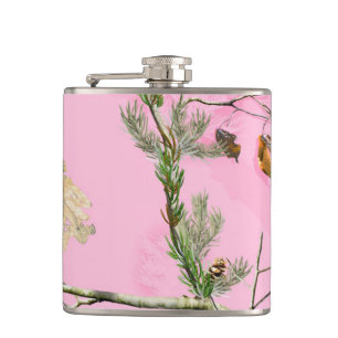 Roze Camouflage Hunting Girl Whiskey Flask Heupfles