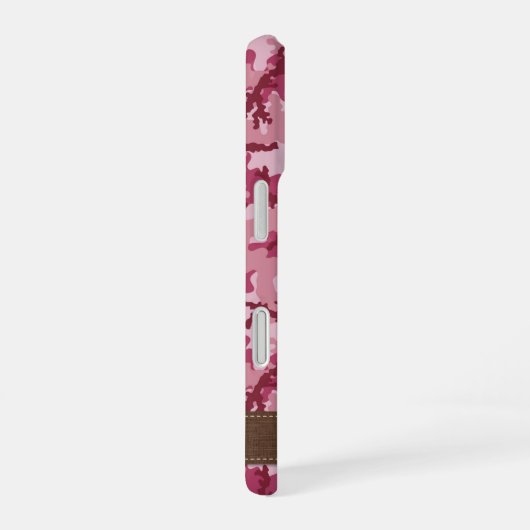 Roze Camouflage iPhone 16 Hoesje (Rechterkant)