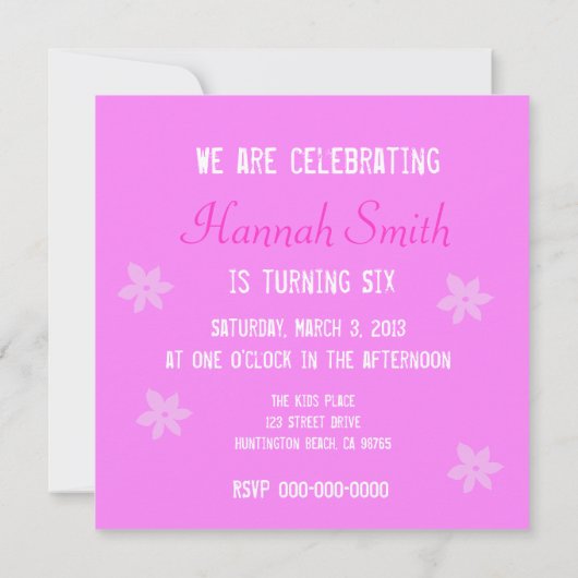 Roze Camouflage Kaart (Achterkant)