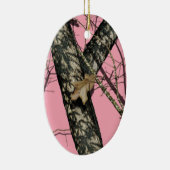 Roze Camouflage Keramisch Ornament (Rechts)