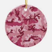 Roze camouflage keramisch ornament (Voorkant)