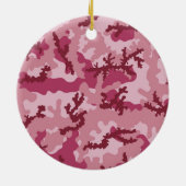 Roze camouflage keramisch ornament (Achterkant)