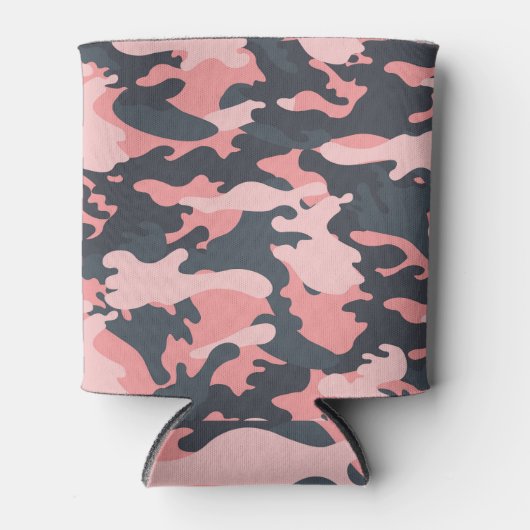 Roze camouflage: Klassiek patroon Blikjeskoeler (Voorkant)