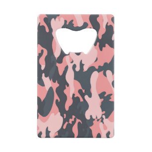 Roze camouflage: Klassiek  patroon Creditkaart Flessenopener