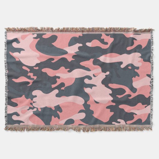 Roze camouflage: Klassiek patroon Deken (Voorkant)
