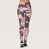 Roze camouflage: Klassiek  patroon Leggings (Achterkant)