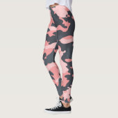 Roze camouflage: Klassiek  patroon Leggings (Links)