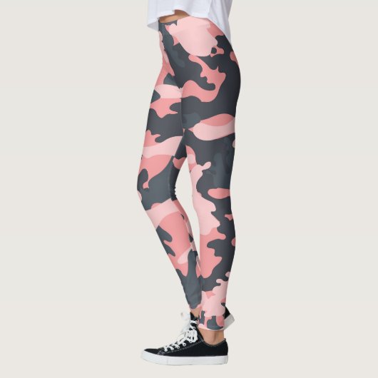 Roze camouflage: Klassiek  patroon Leggings (Links)
