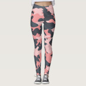Roze camouflage: Klassiek  patroon Leggings (Voorkant)