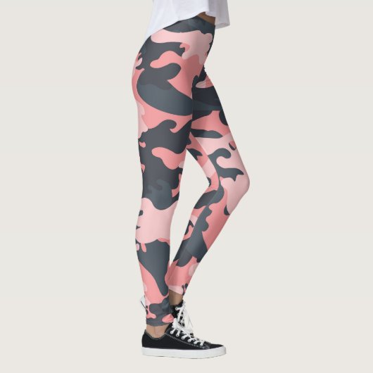 Roze camouflage: Klassiek  patroon Leggings (Rechts)