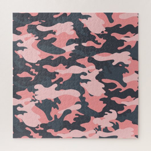 Roze camouflage: Klassiek  patroon Legpuzzel (Verticaal)